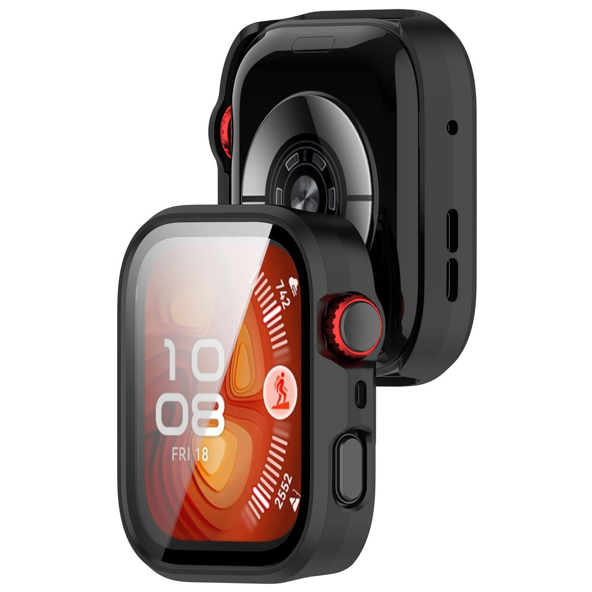 Etui z wbudowanym szkłem Bizon Case Watch Adamo do Huawei Watch Fit 4 Pro